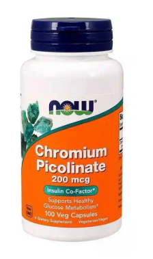 Chromium Picolinate 200mcg 100Caps - Now Foods