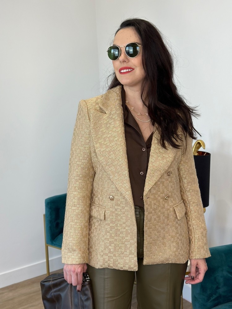 Blazer Tweed Dourado