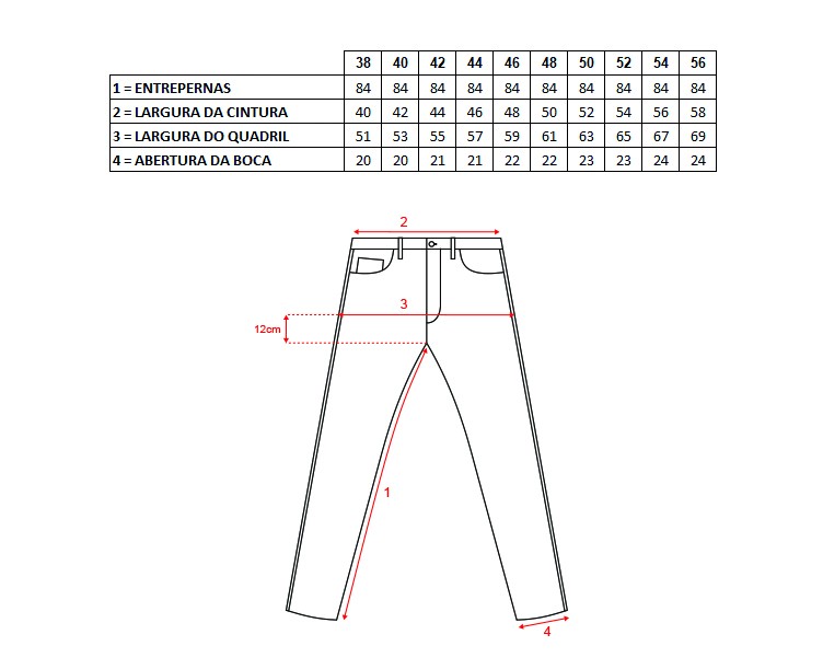 CALÇA JEANS TAMANHOS GRANDES - Aduana