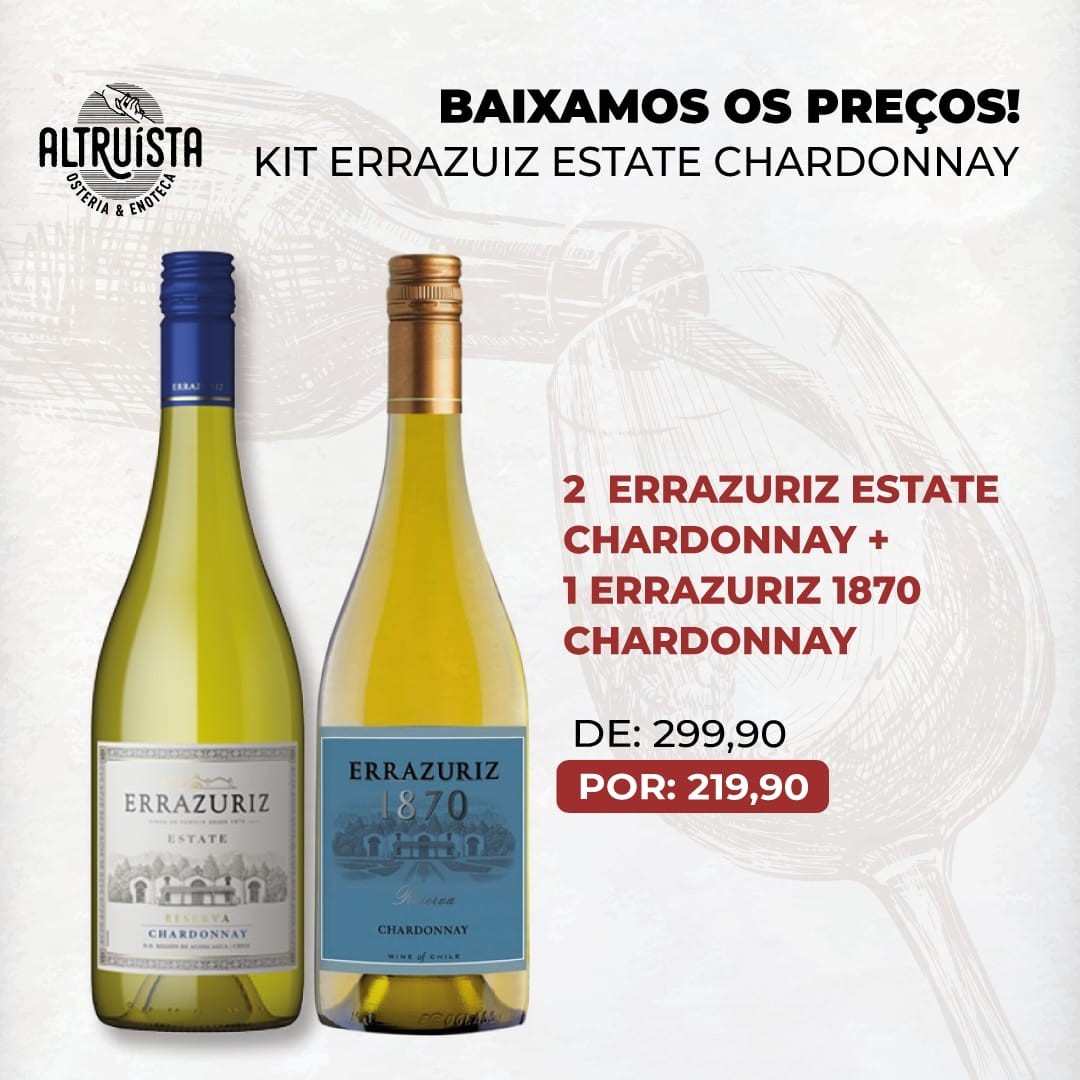 kit 2 gfas Errazuriz Estate Series Reserva Chardonnay + 1gfa