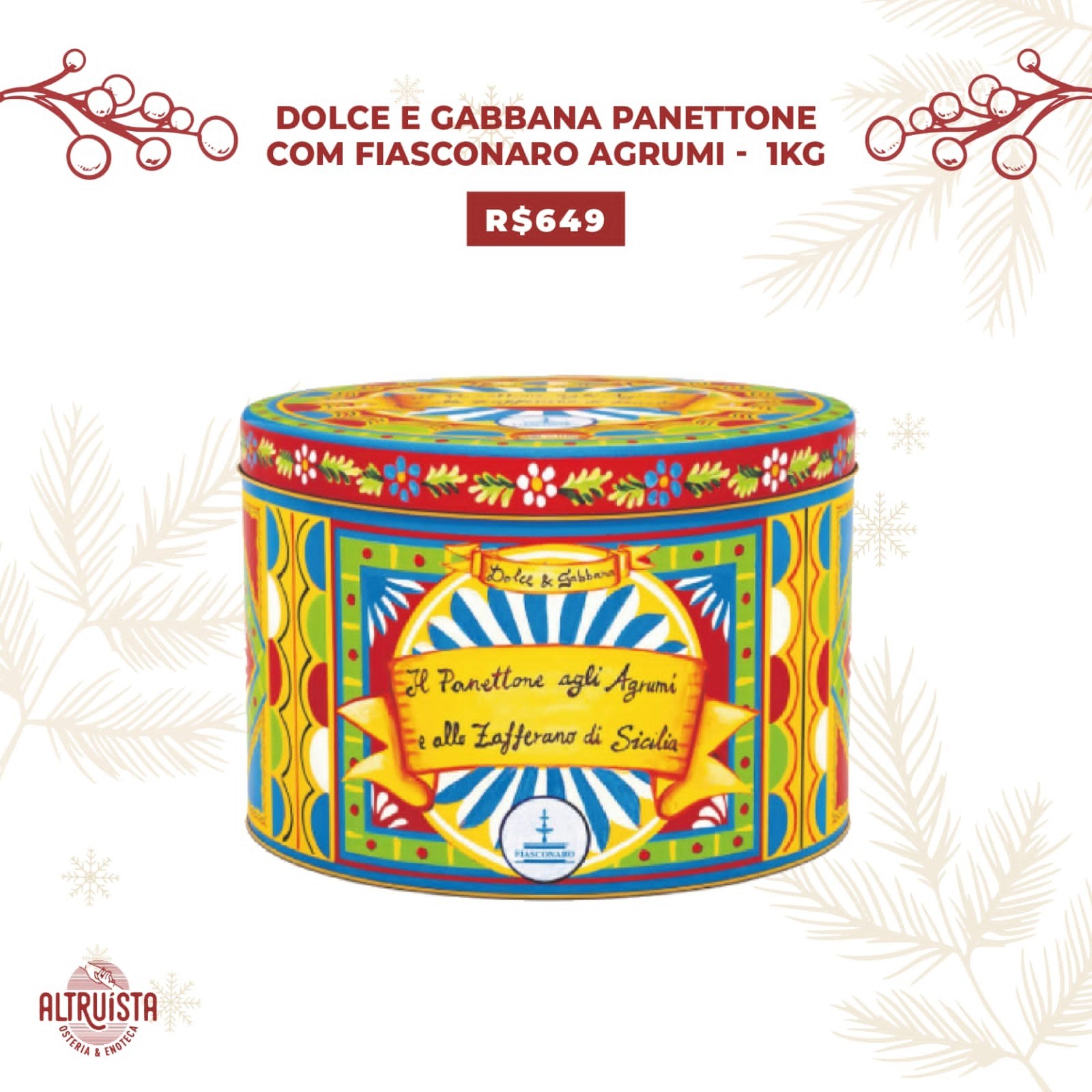 DOLCE & GABBANA AGRUMI FIASCONARO D&G 1KG Altruista Osteria