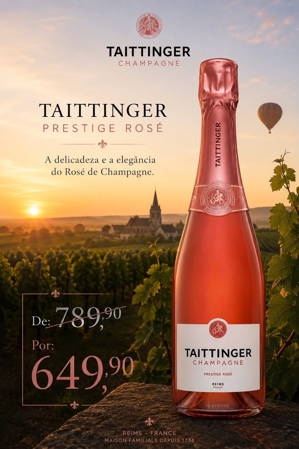 Champagne Taittinger Brut Prestige Rosé