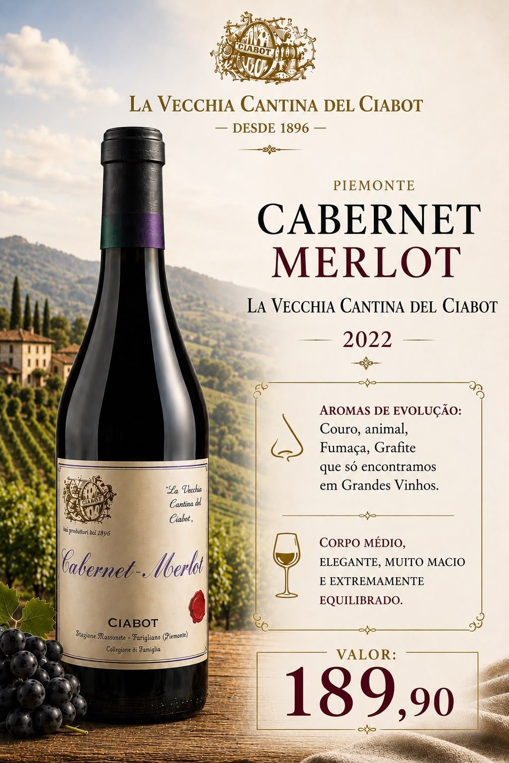 La Vecchia Cantina del Ciabot Cabernet Sauvignon Piemonte