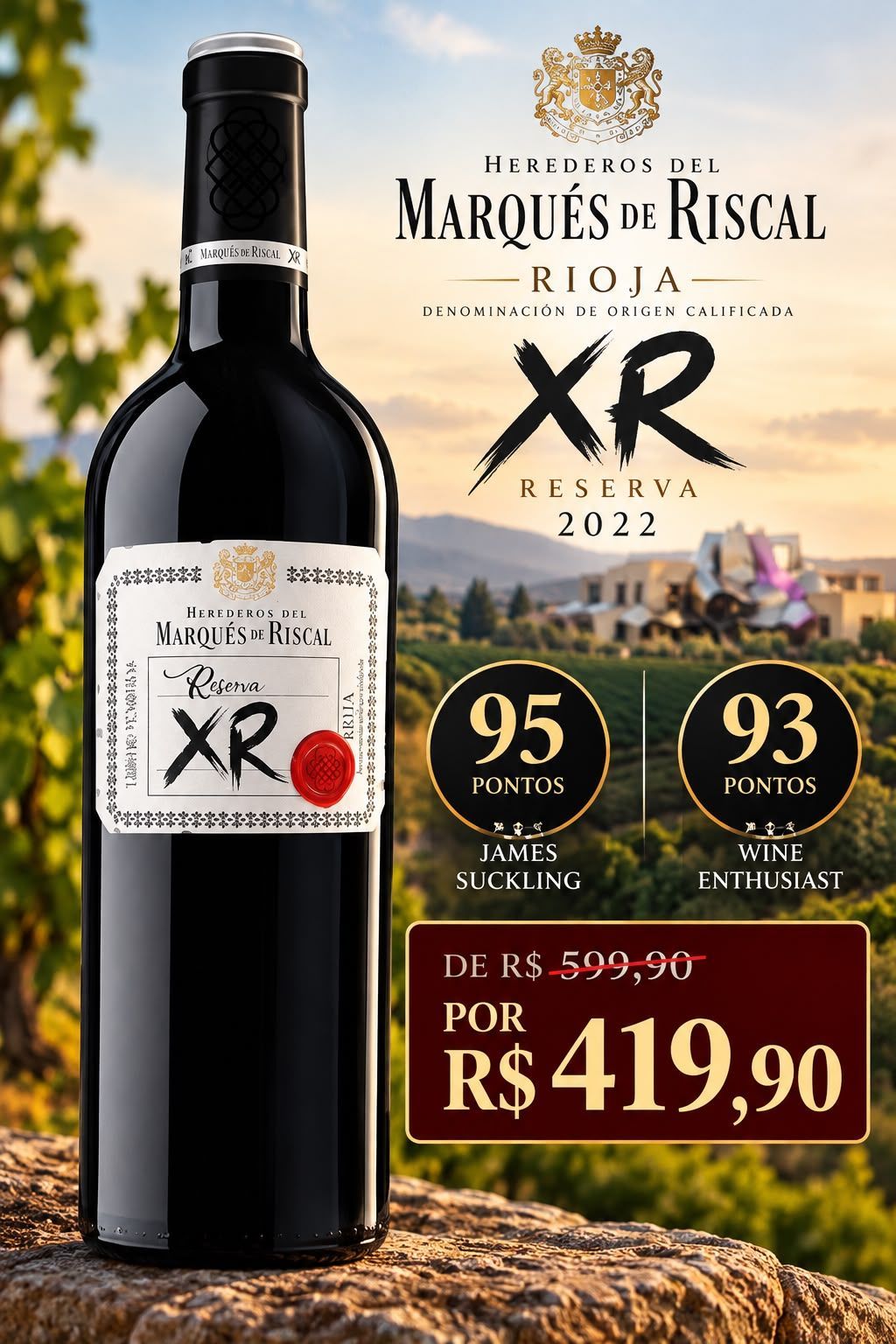 Marques de Riscal Reserva  Tinto  XR 750ml