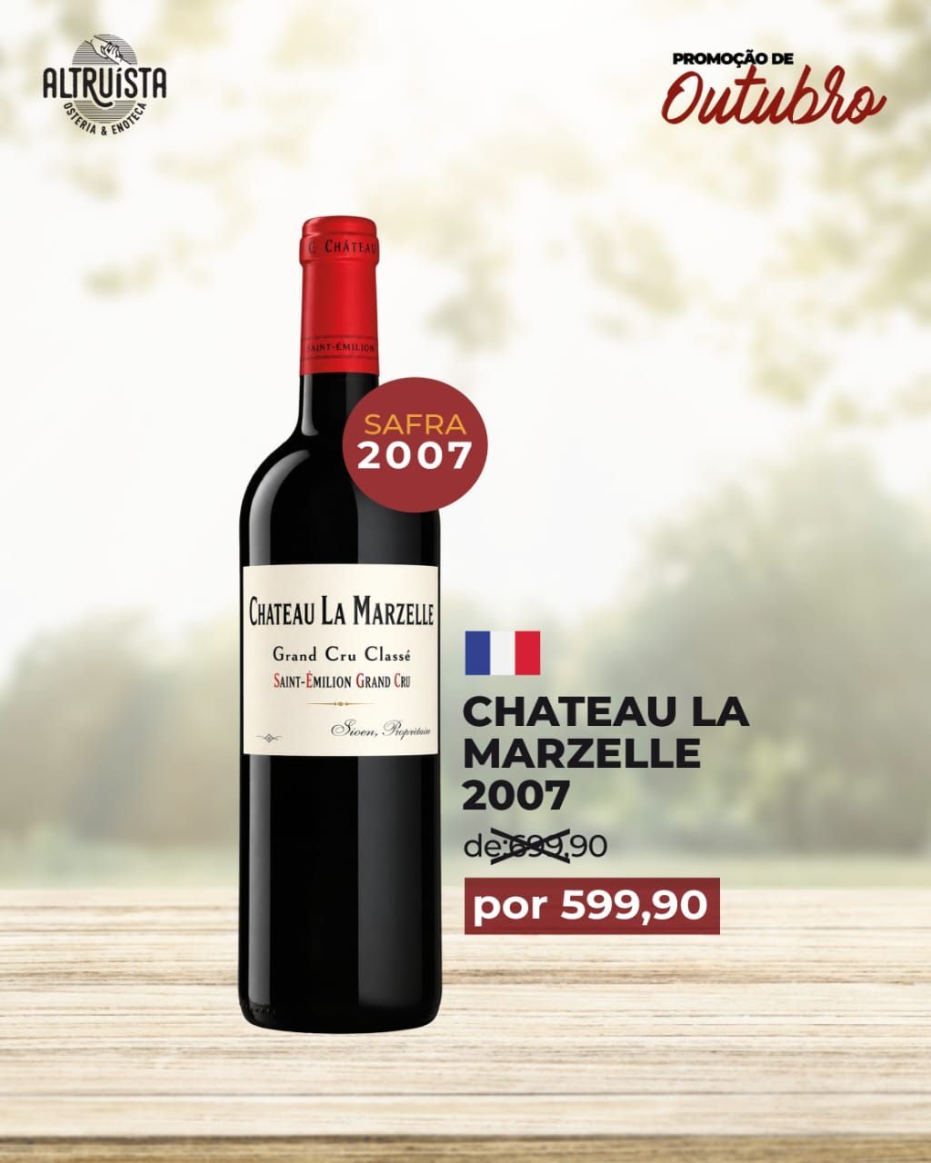 Chateau La Marzelle  Saint-Émilion Grand Cru (Grand Cru Classé) 2007
