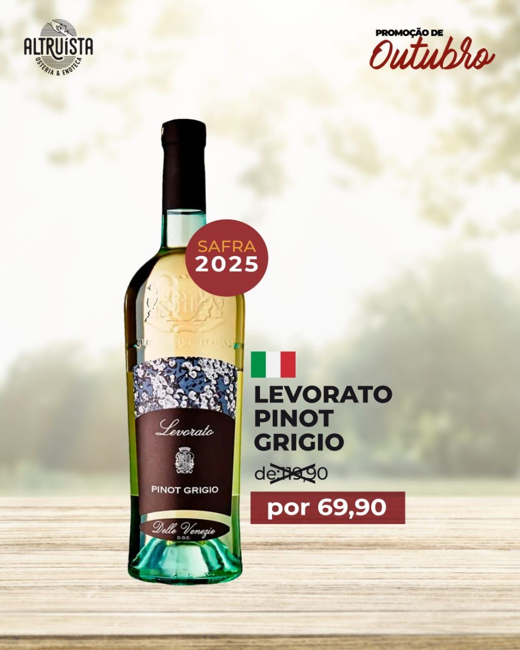 Vinho Levorato Pinot Grigio Doc 750ml