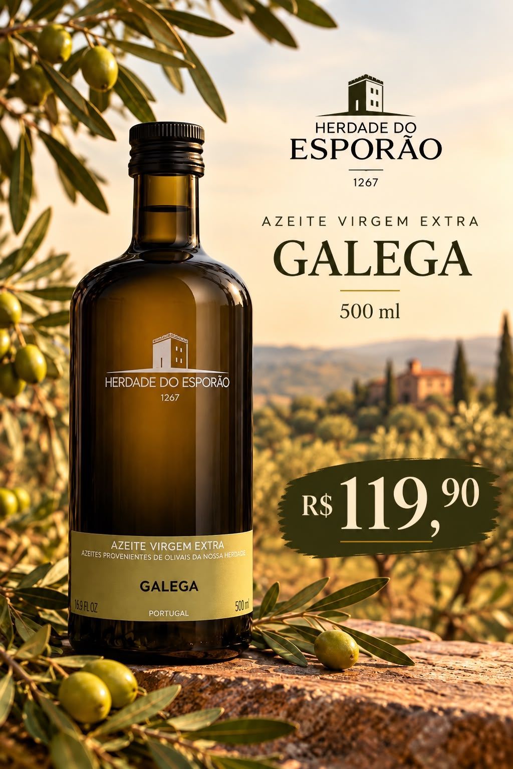 Herdade do Esporão – Azeite Extra Virgem  Galega  500 ml
