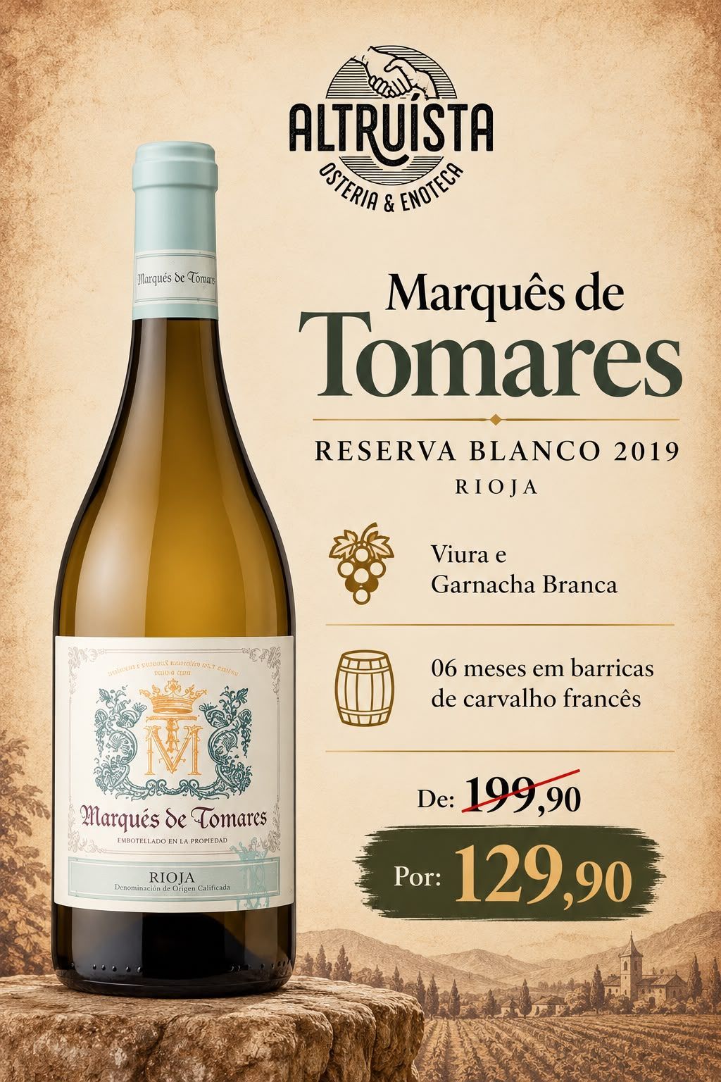 Kit 4 Gfas  Diverssas Marqués de Tomares – Uma experiência completa de Rioja