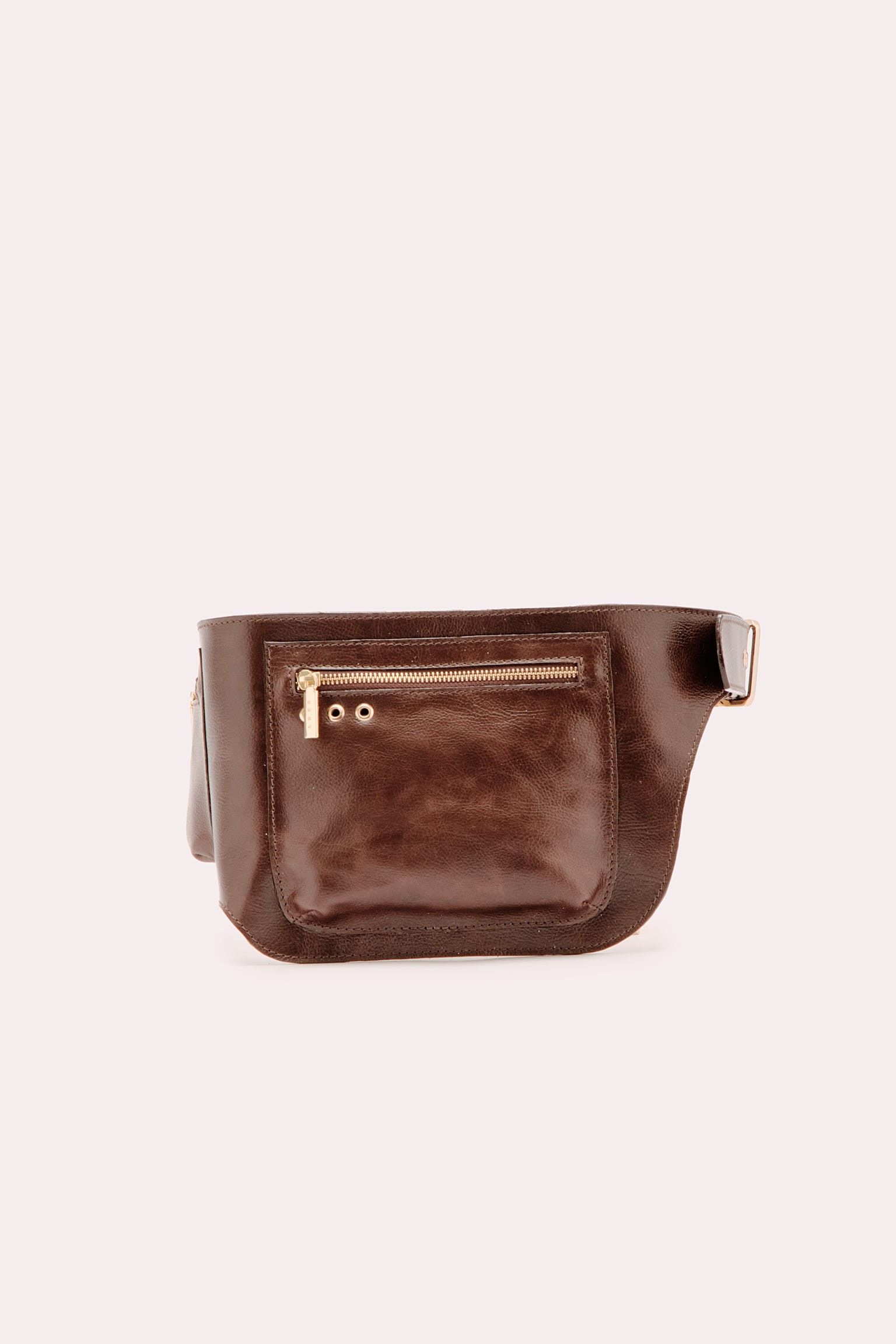 Wave Belt Bag Vermelha – Cinto cartucheira de couro com bolsos