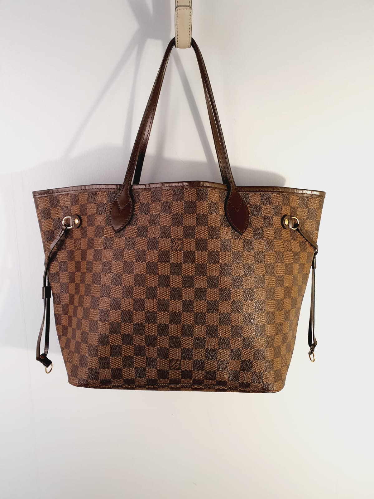 LOUIS VUITTON NEVERFULL MM Damier Ebene Tote bag No.1350