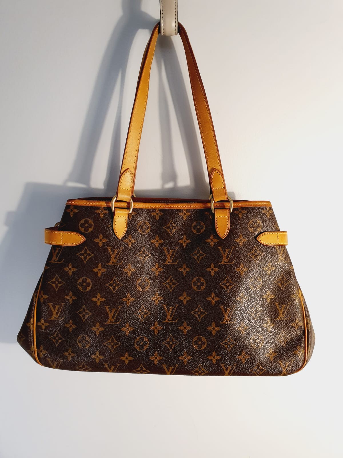 Louis Vuitton Brown, Pattern Print Monogram Batignolles Horizontal