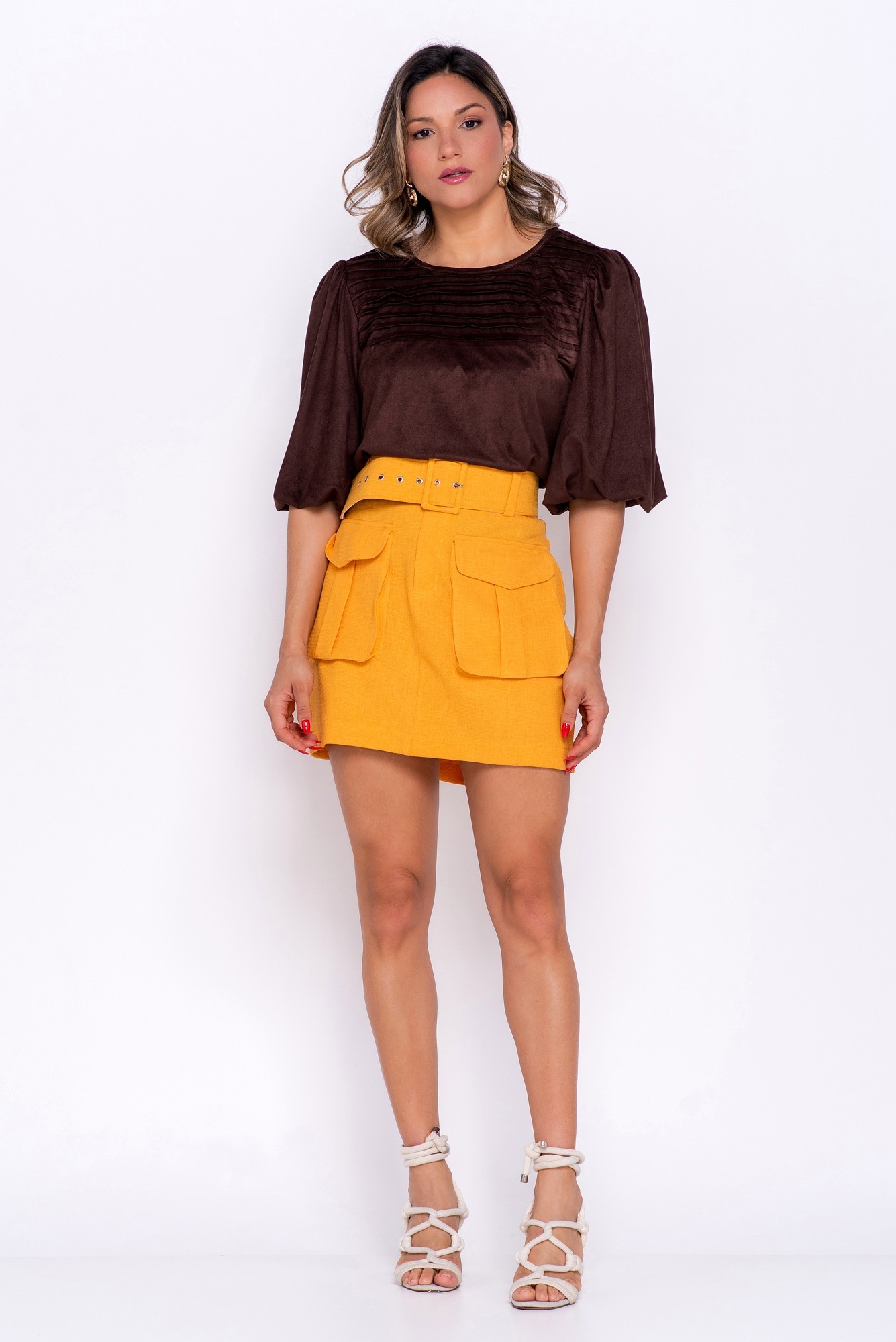 BLUSA SUEDE CHOCO