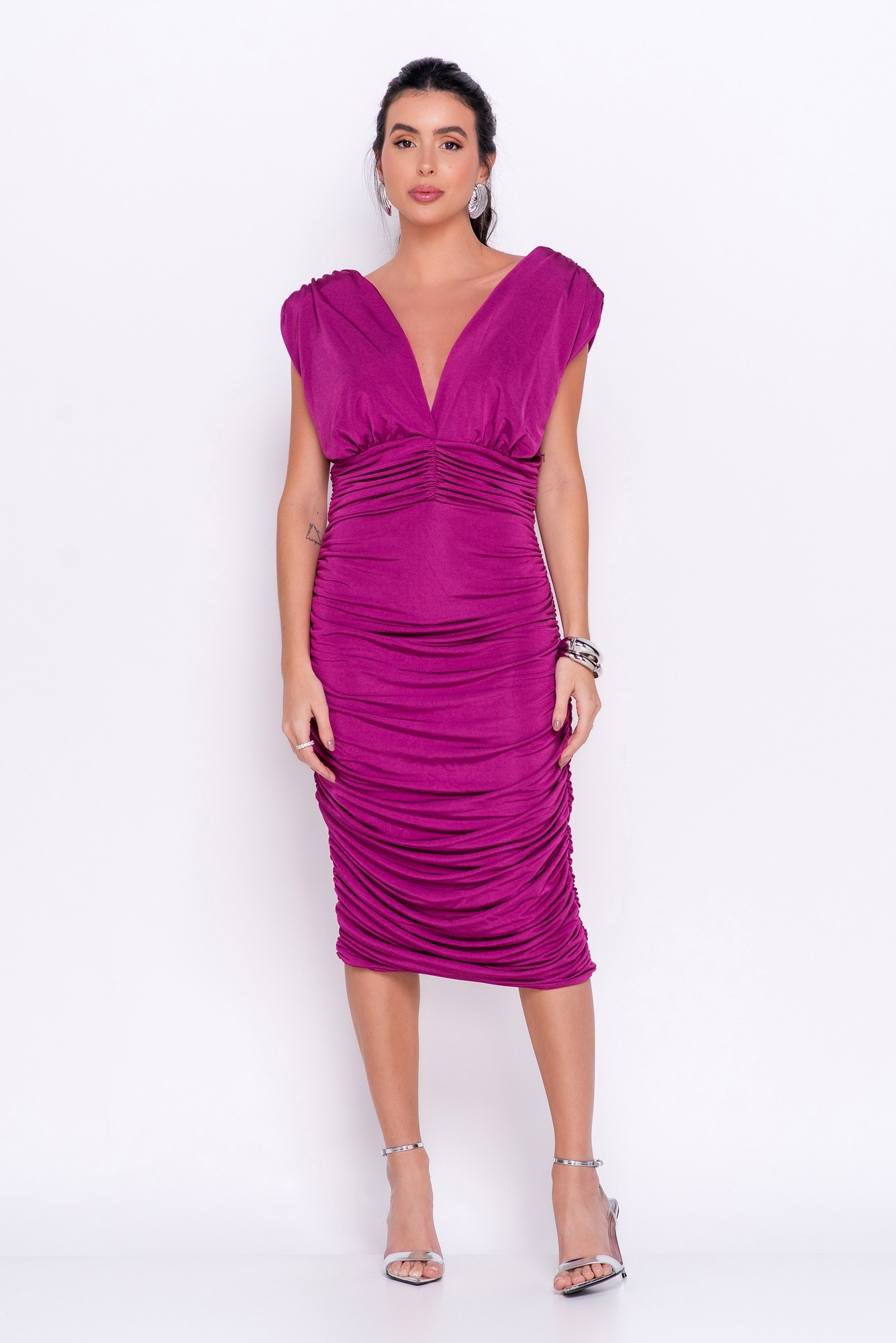 VESTIDO JERSEY BASQUIAT MAGENTA