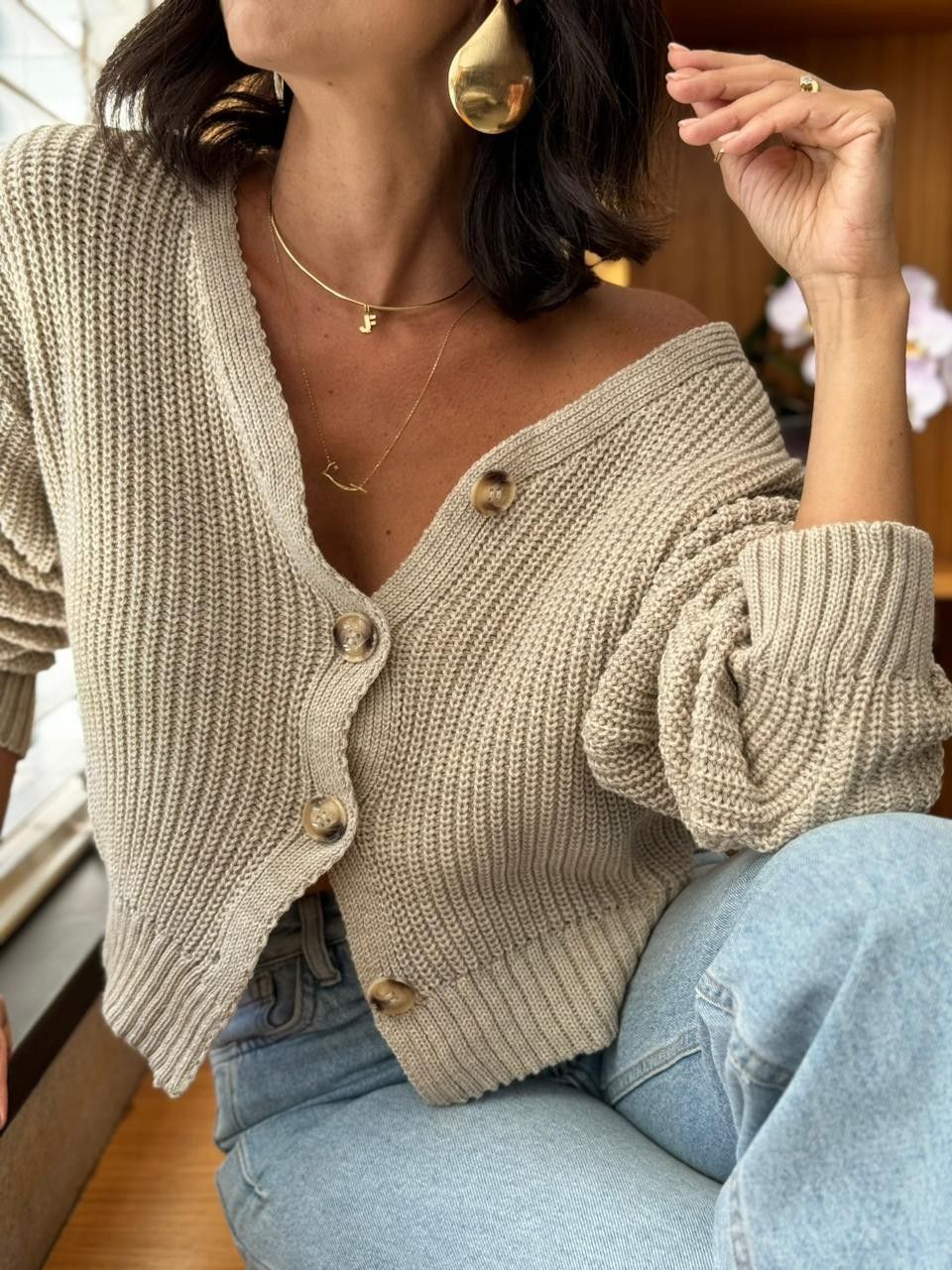 CASAQUETO AMPLO TRICOT