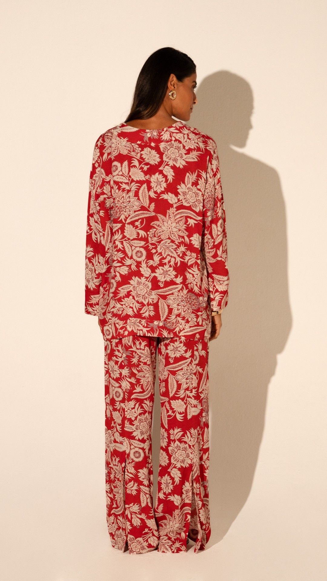KIMONO VISCOSE JARDIM RUBRO