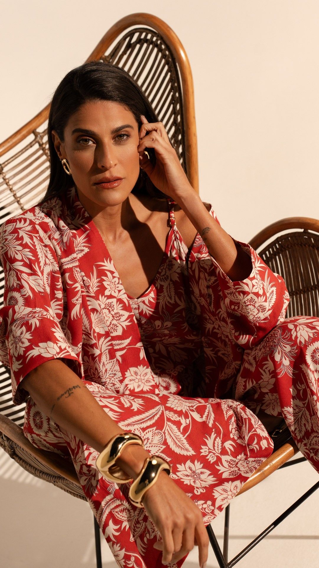 KIMONO VISCOSE JARDIM RUBRO