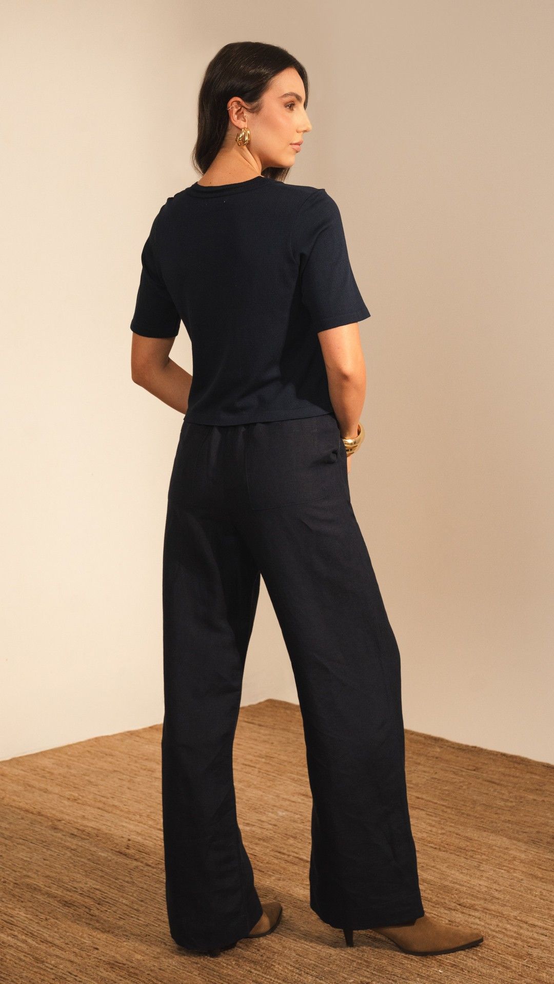 BLUSA MANGA C. TRICOT T-SHIRT CROPPED