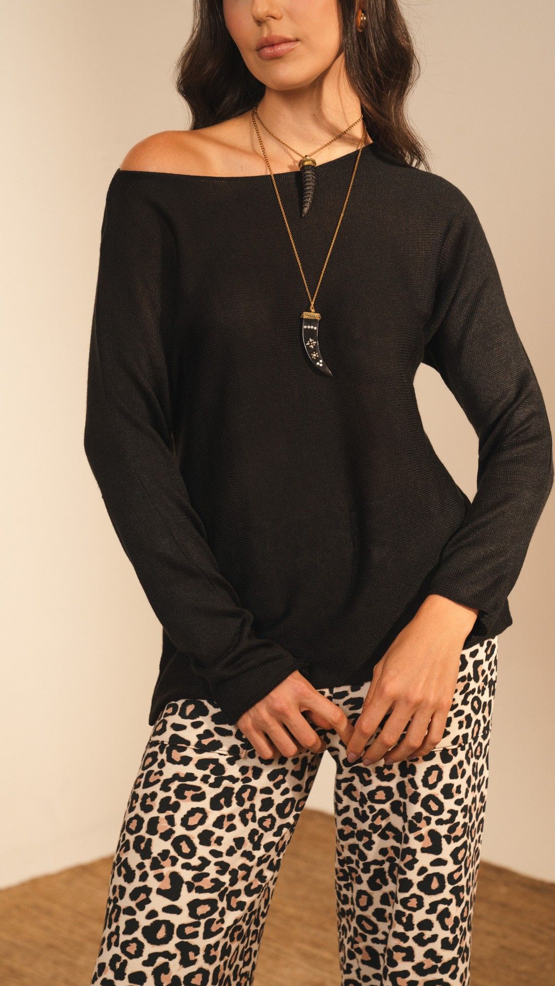 BLUSA MANGA L. TRICOT CANOA