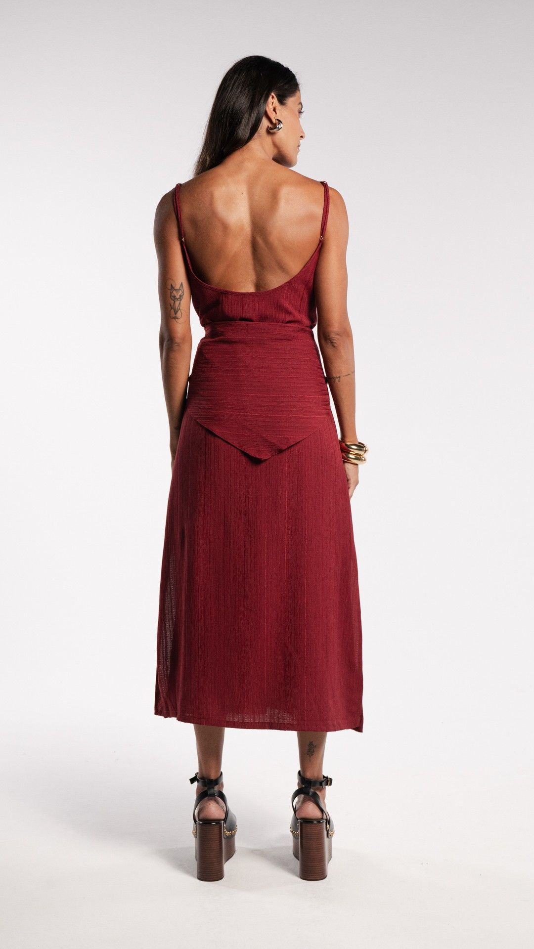 VESTIDO MIDI ALÇA LENÇO VIRGINIA