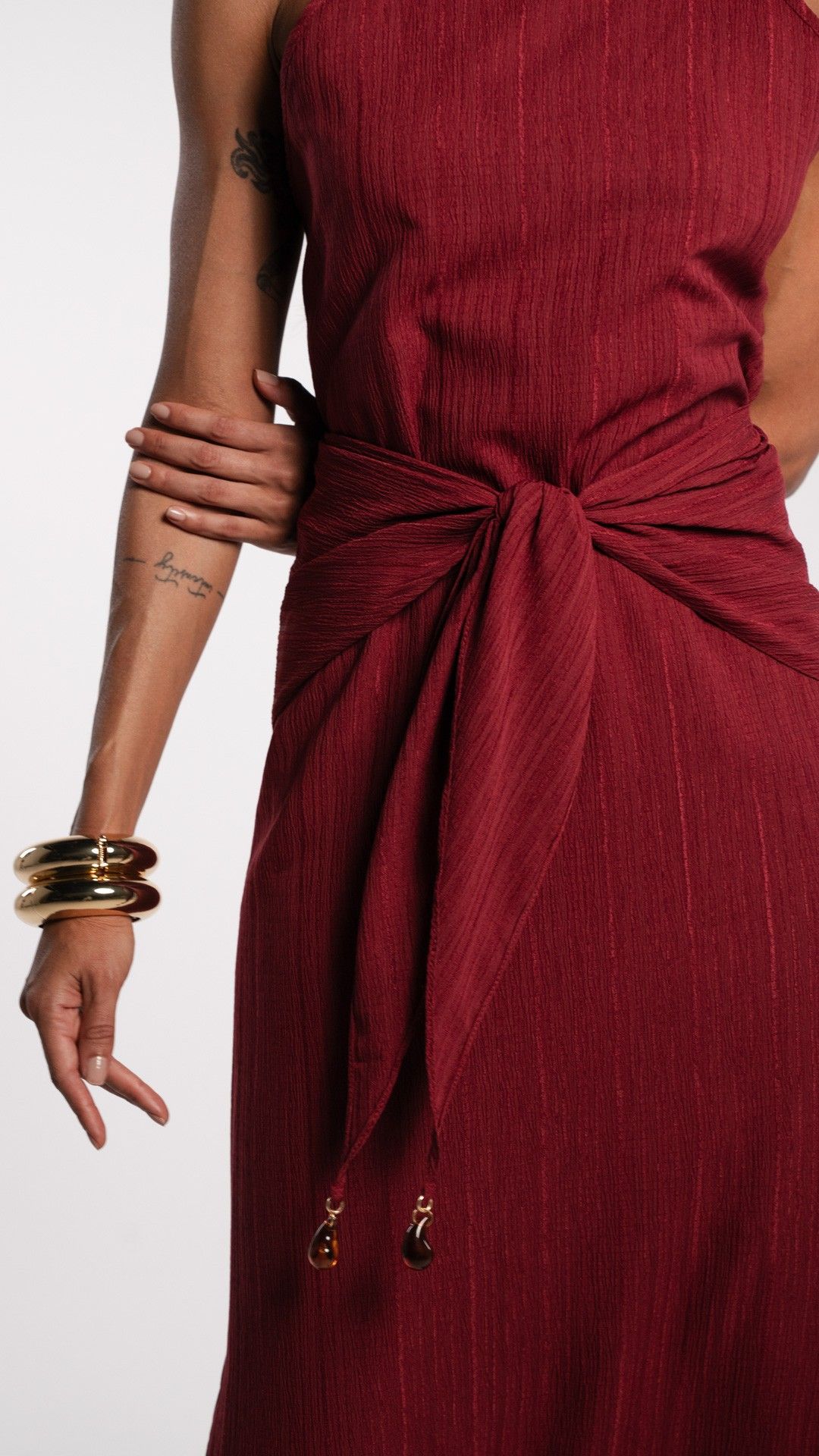VESTIDO MIDI ALÇA LENÇO VIRGINIA