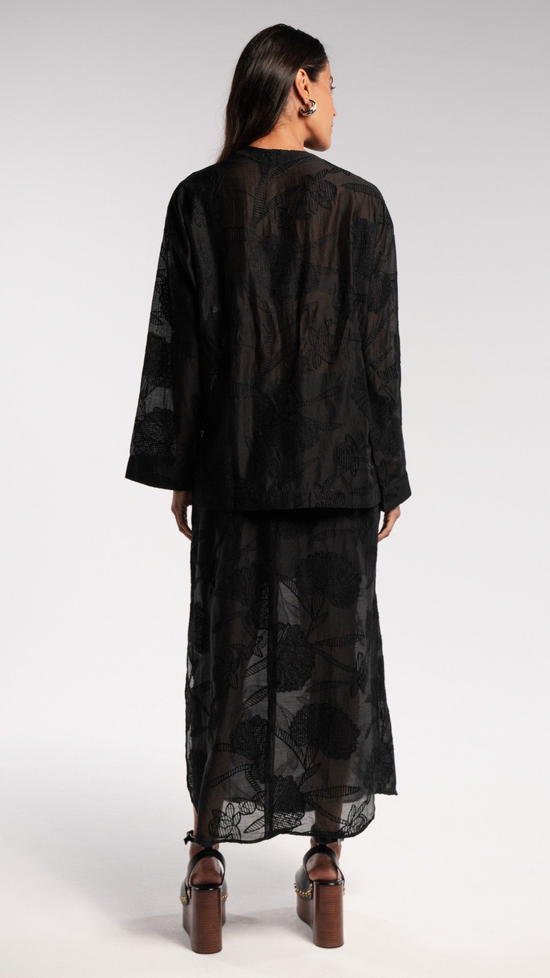 KIMONO MANGA L. VISCOSE BORDADO