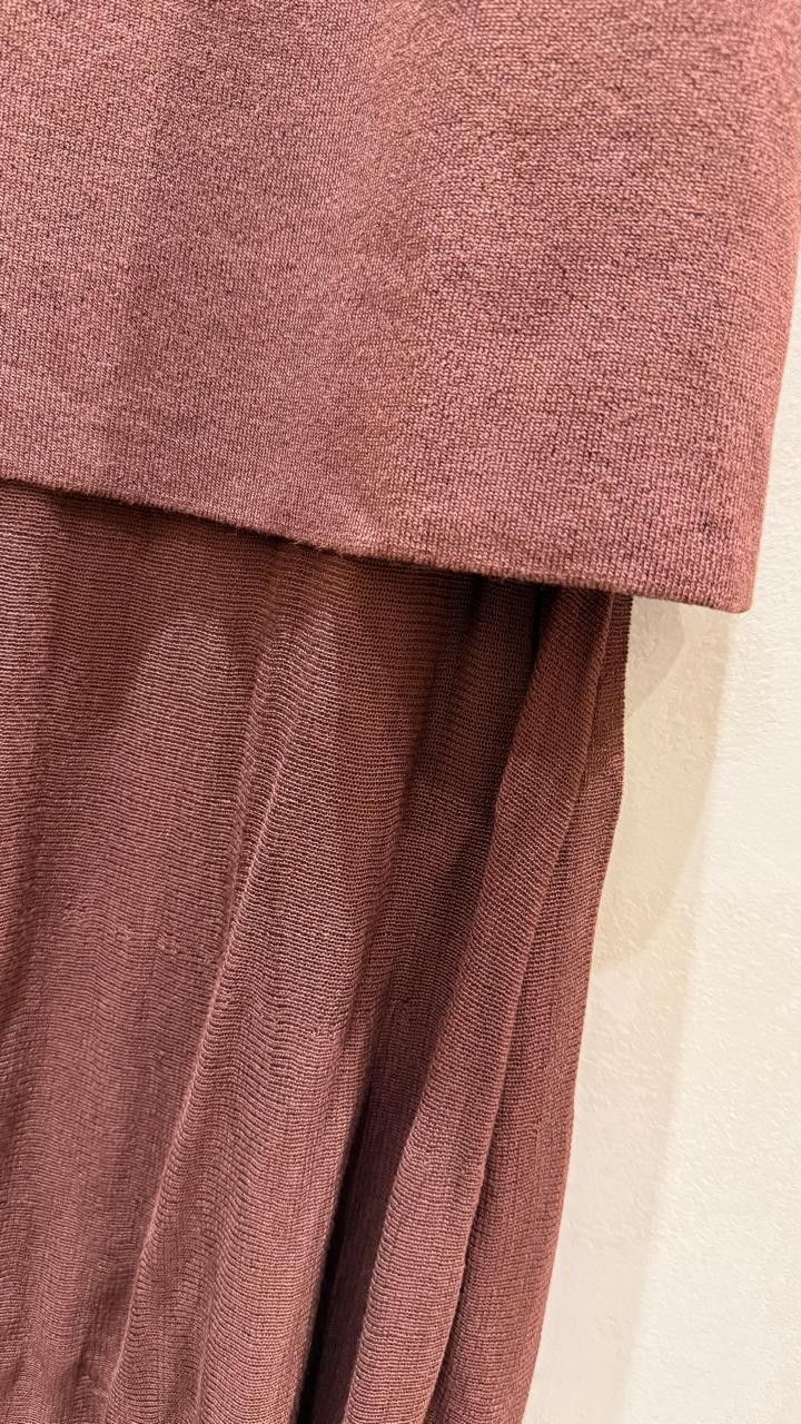 SAIA CURTA TRICOT FORRO LONGO TRANSPARENTE