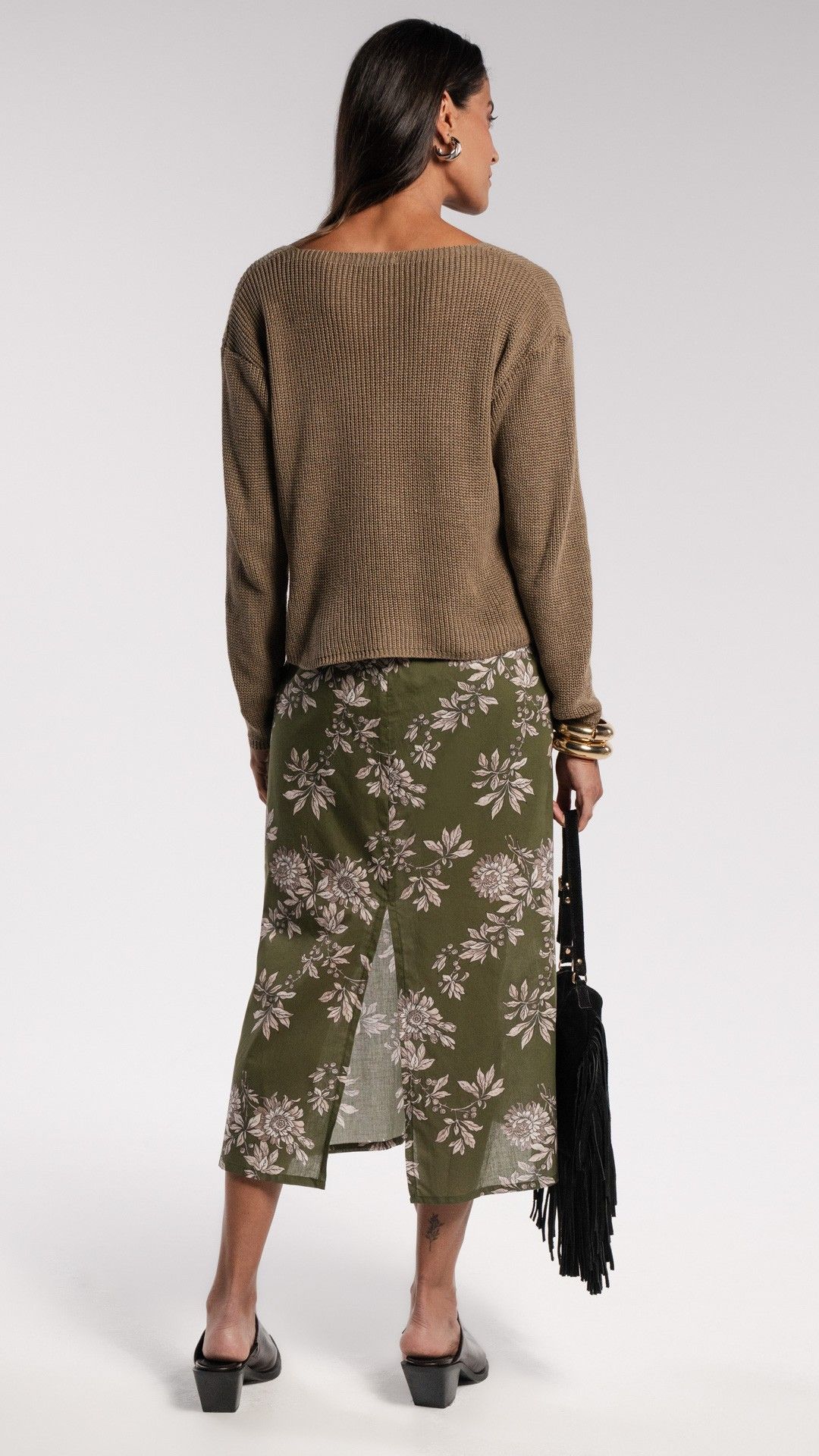 SAIA MIDI COTTON FLOW FLORAL