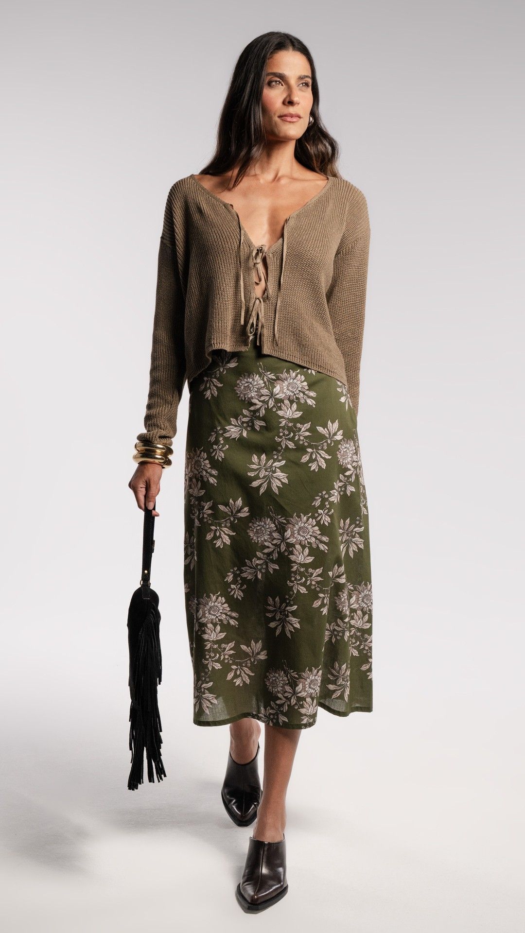 SAIA MIDI COTTON FLOW FLORAL
