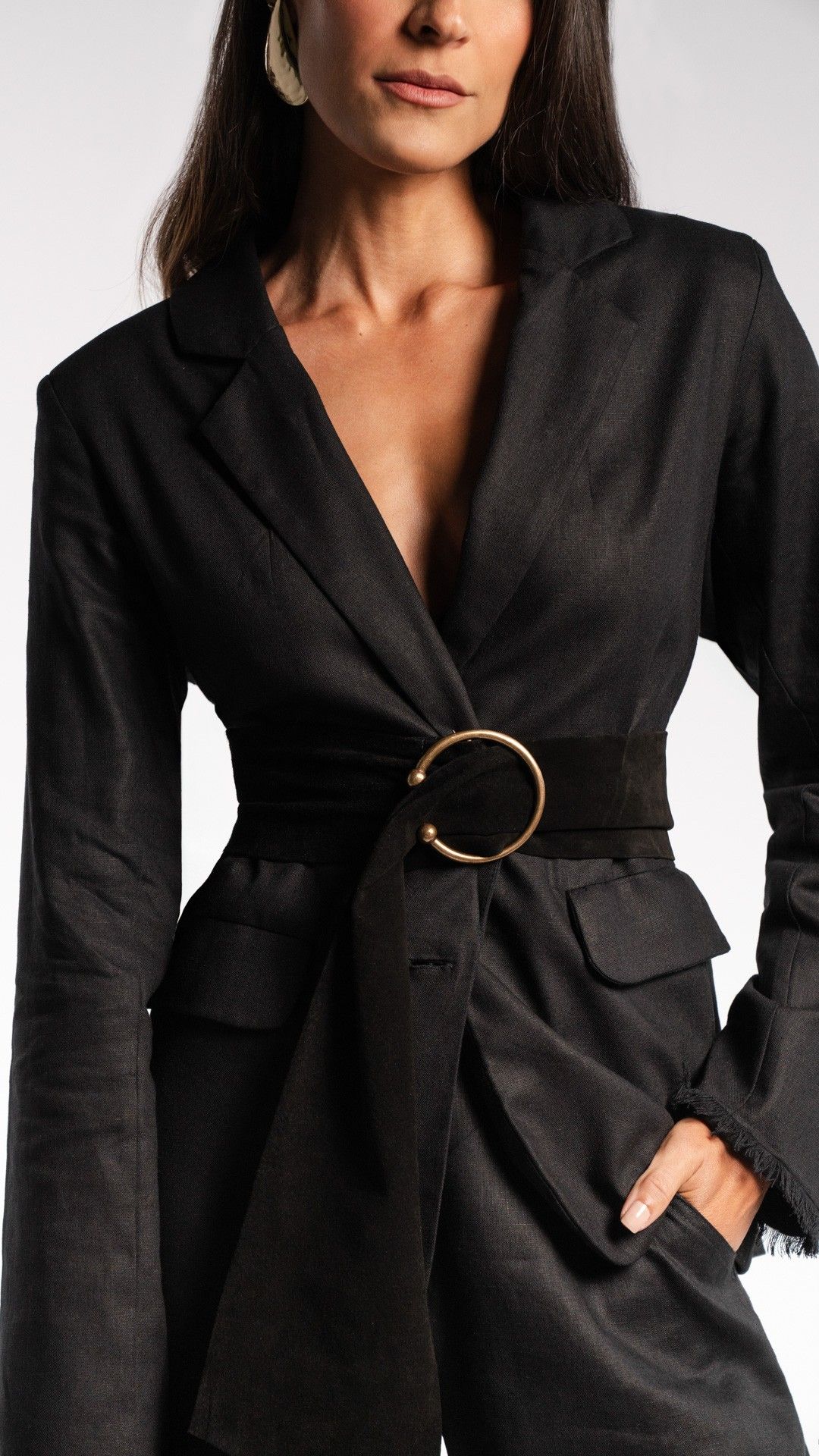 BLAZER LINHO WASH FRANJA