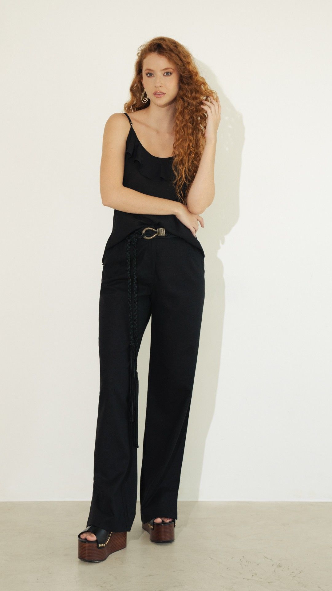 CALÇA WIDE LEG VISCOLINHO CÓS ACETINADO