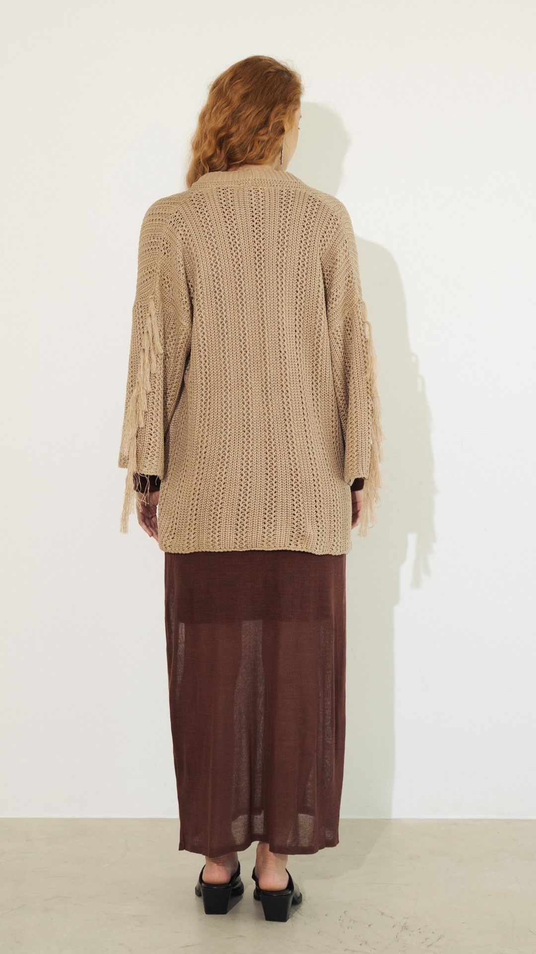 CASACO KIMONO TRICOT FRANJA