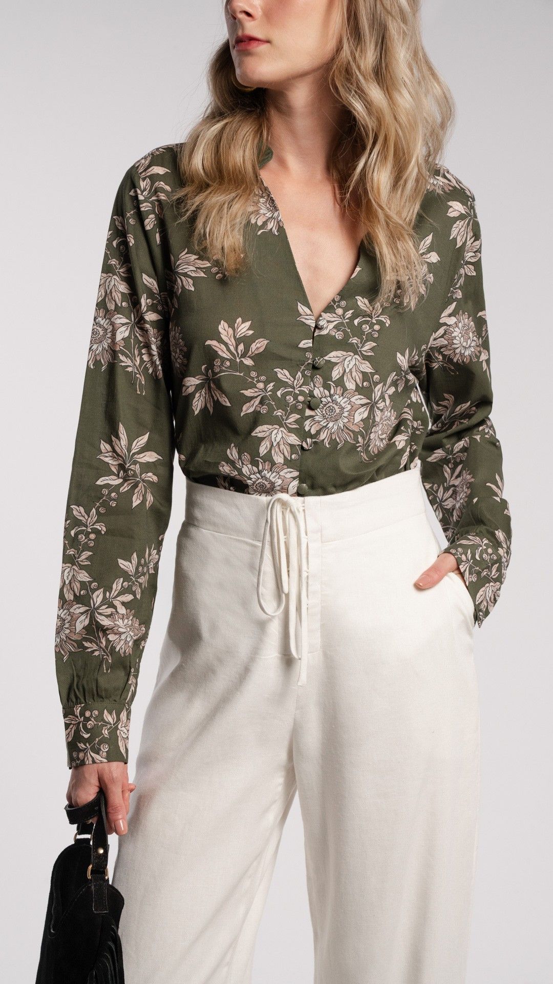 BLUSA MANGA L. COTTON FLOW BOTÕES