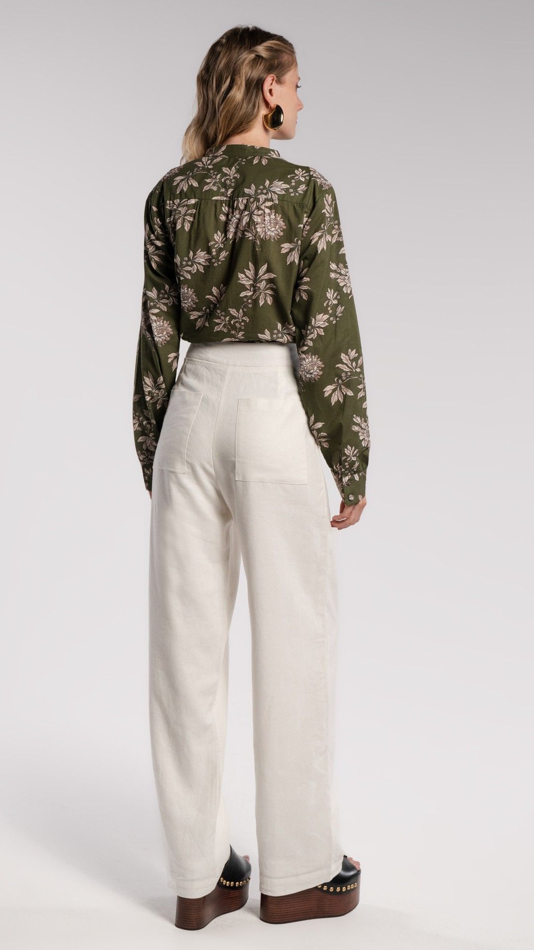 BLUSA MANGA L. COTTON FLOW BOTÕES