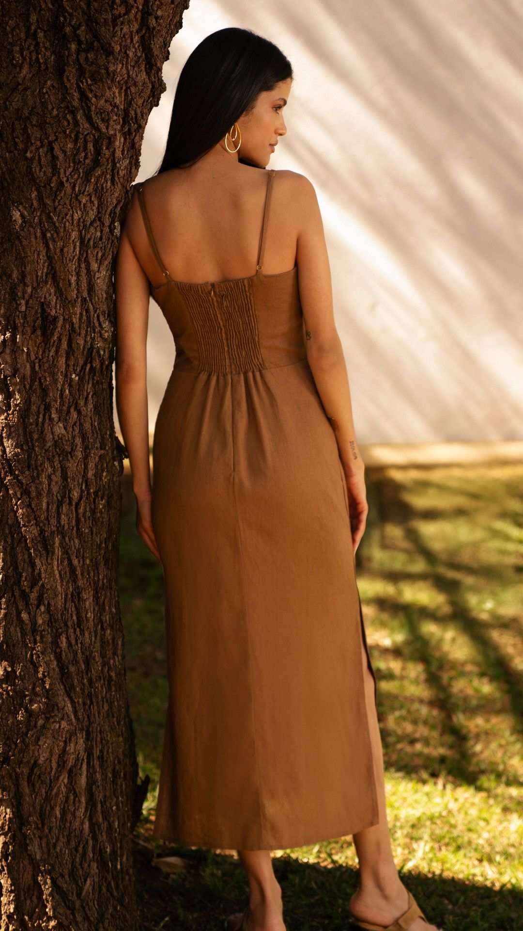 VESTIDO MIDII ALÇA LINHO W.P. ZELHA