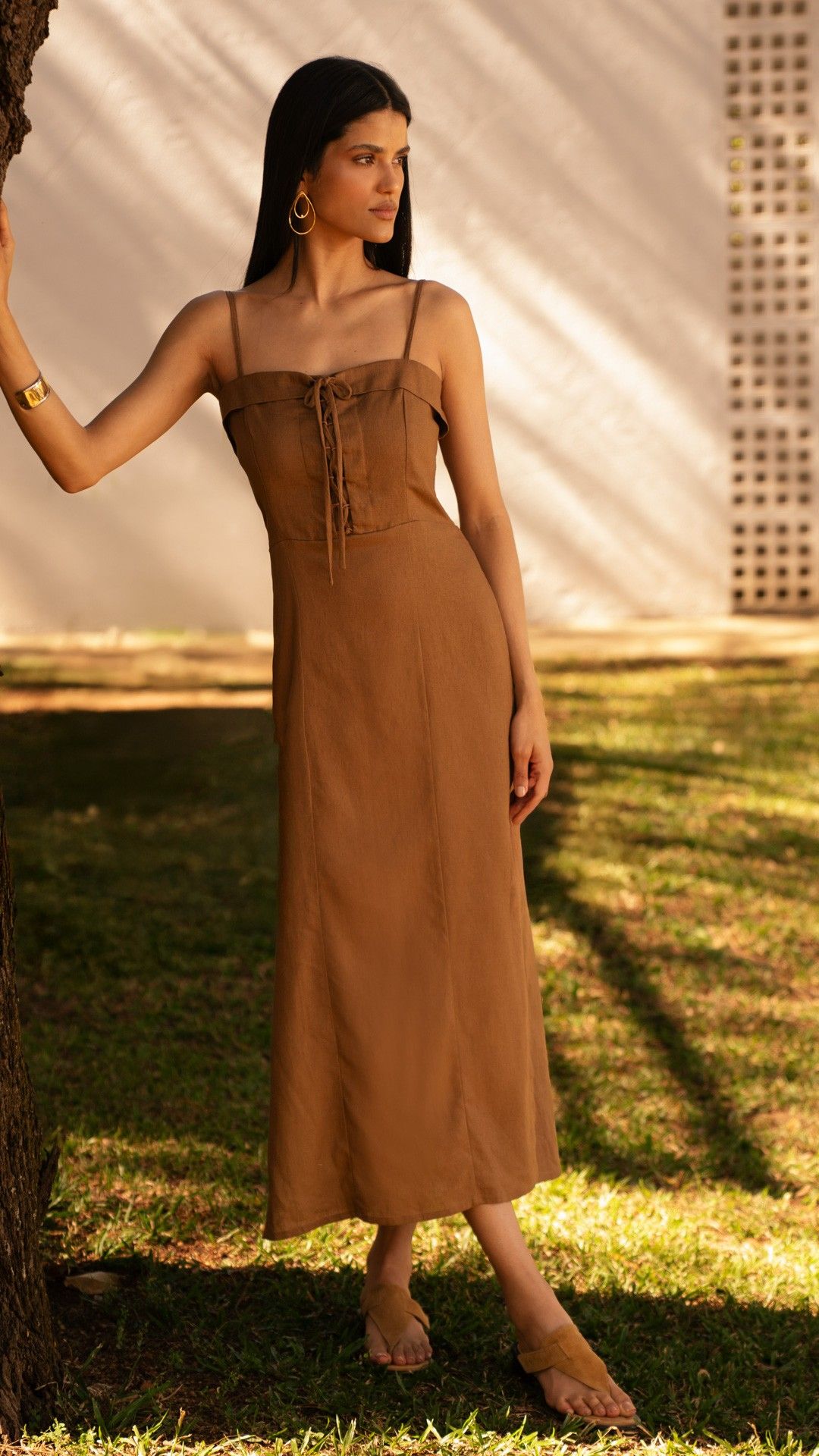 VESTIDO MIDII ALÇA LINHO W.P. ZELHA
