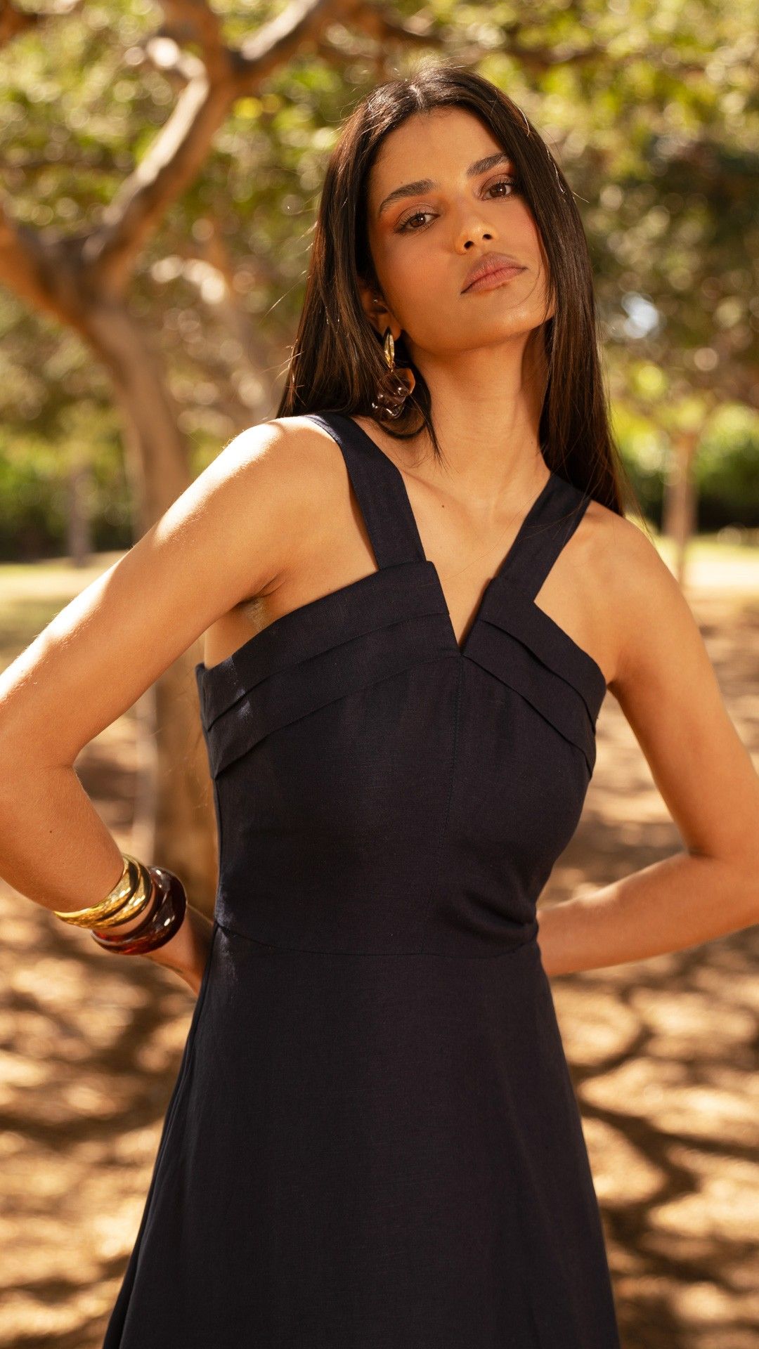 VESTIDO MIDI ALÇA VISCOLINHO GLAMOUR