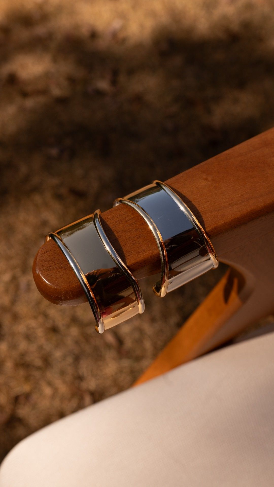 PULSEIRA BRACELETE METAL BICOLOR