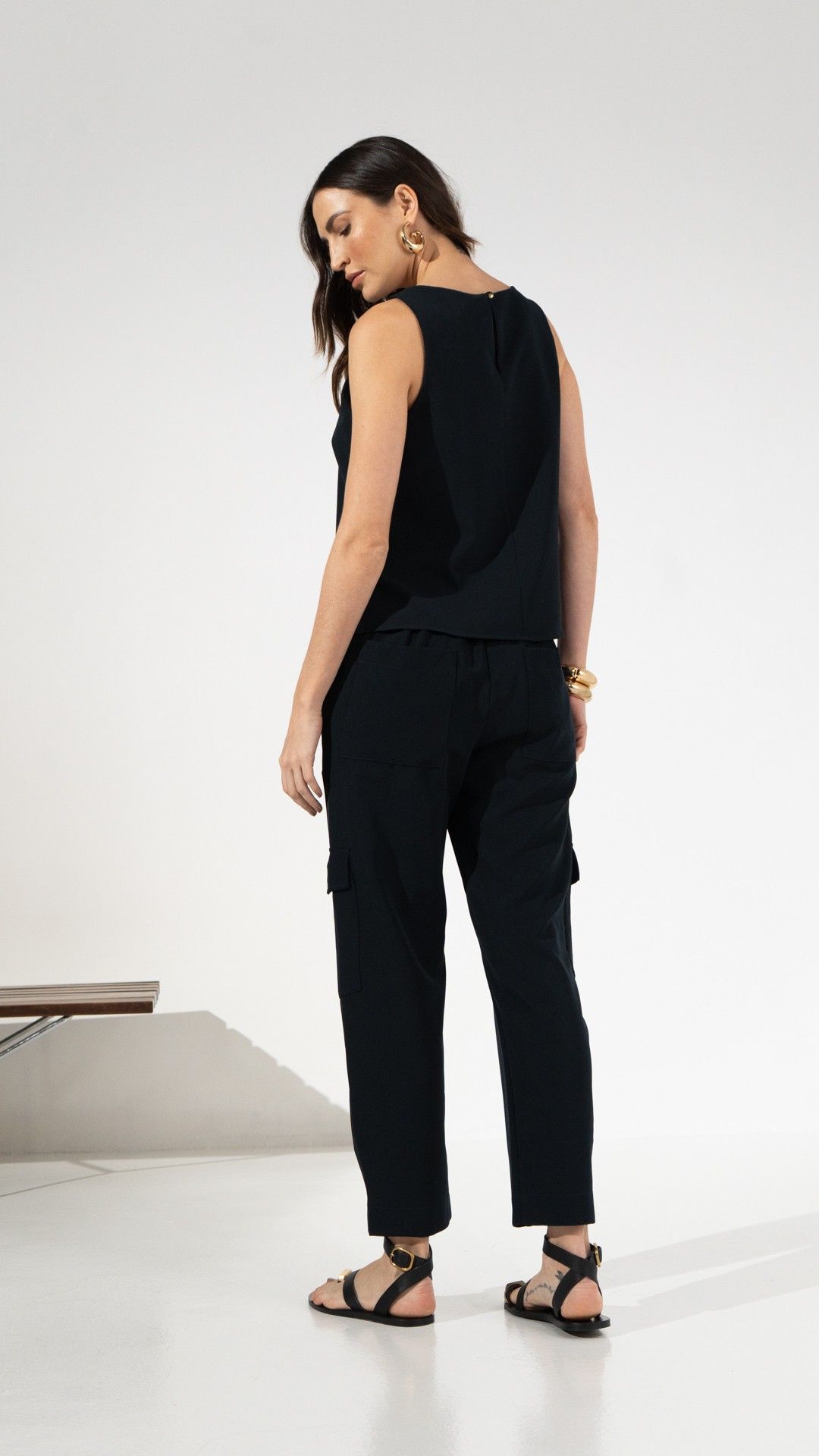 BLUSA CREPE CHIQUE WEST RECORTE S/ MANGA