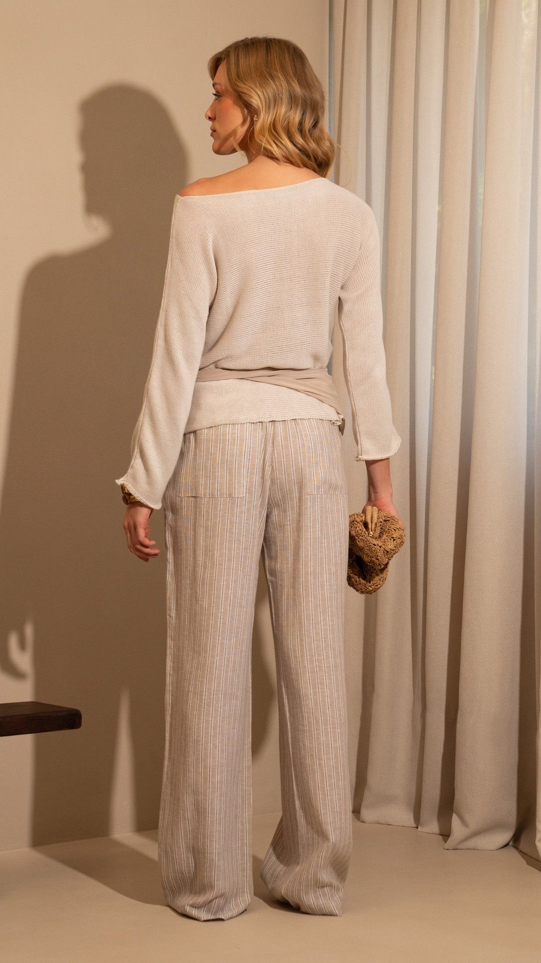 CALÇA VISCOLINHO HORIZONTE LENÇO WIDE LEG