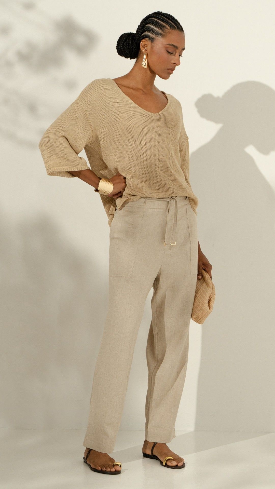 BLUSA TRICOT MOSS V MANGA L.