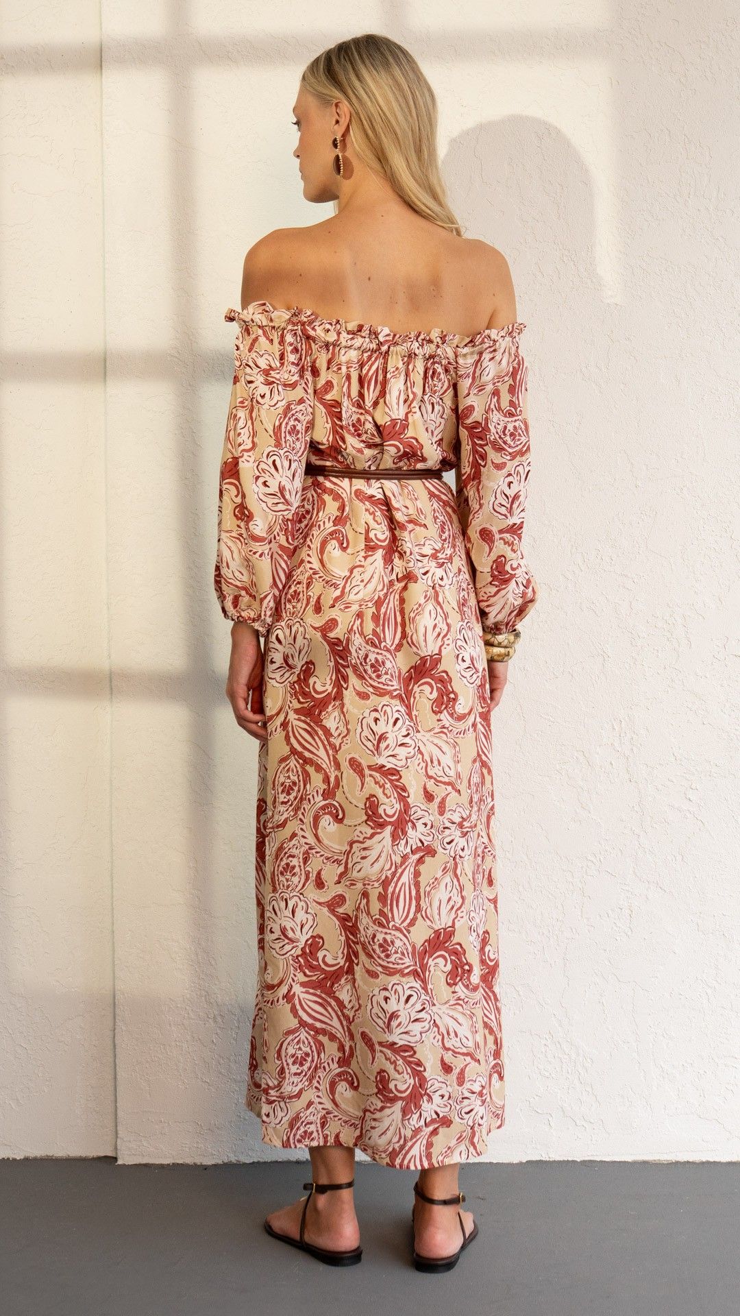 VESTIDO VISCOLINHO TERRA CIGANA MANGA L.