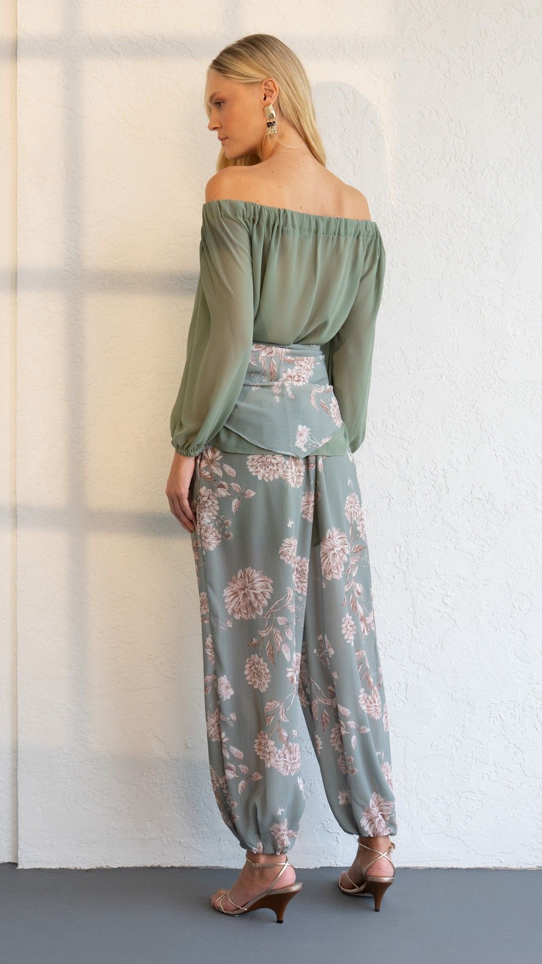 BLUSA MICHELANGELO CHIFFON CIGANA MANGA L.