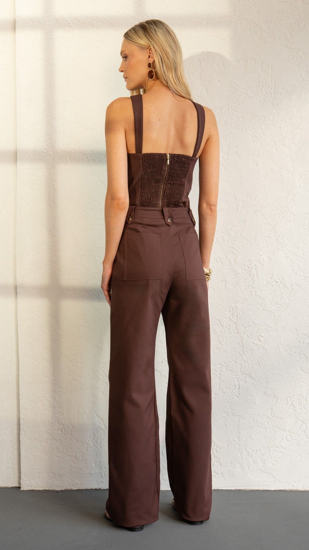 CALÇA PLANE COTTON CEDRO PASSANTE WIDE LEG