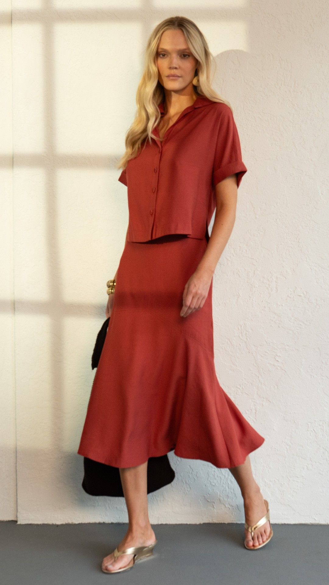 SAIA VISCOSE FRESH RECORTE MIDI