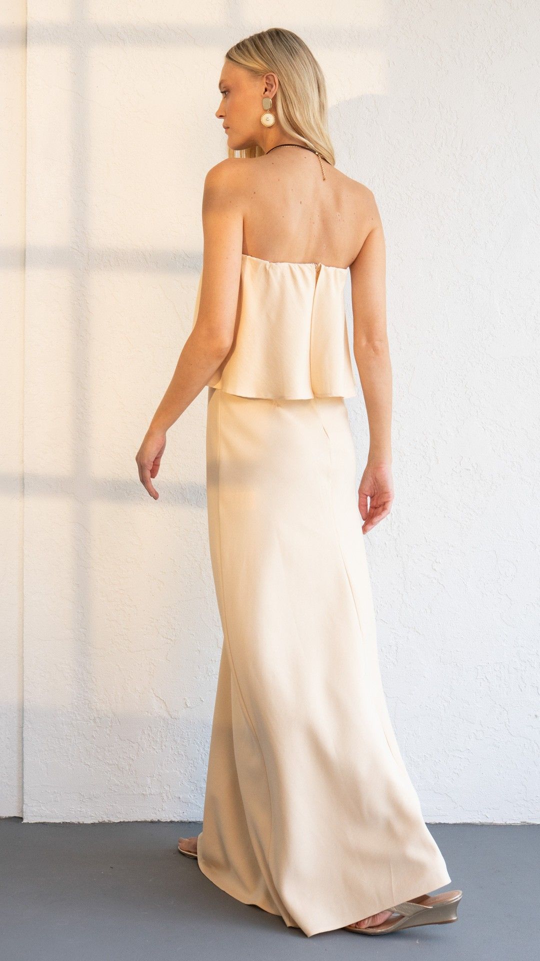 VESTIDO VISCOSE FRESCOR BABADO S/ ALÇA