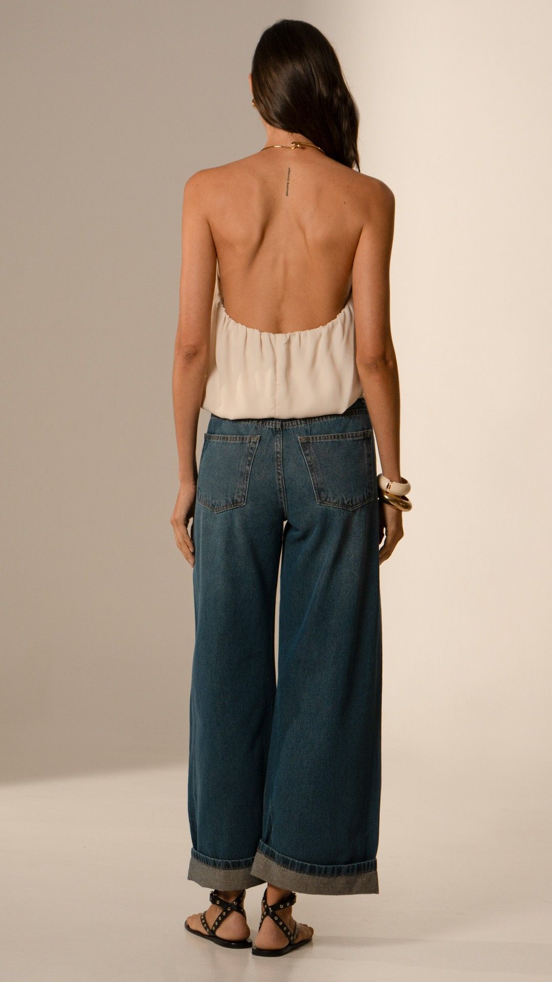 CALÇA JEANS NEO BARRA DOBRADA WID LEG