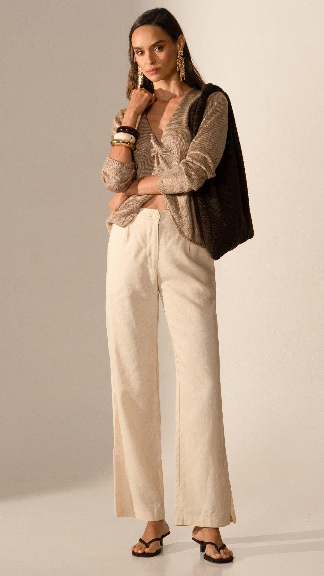 CALÇA VISCOLINHO CONTORNO ABERTURA WIDE LEG