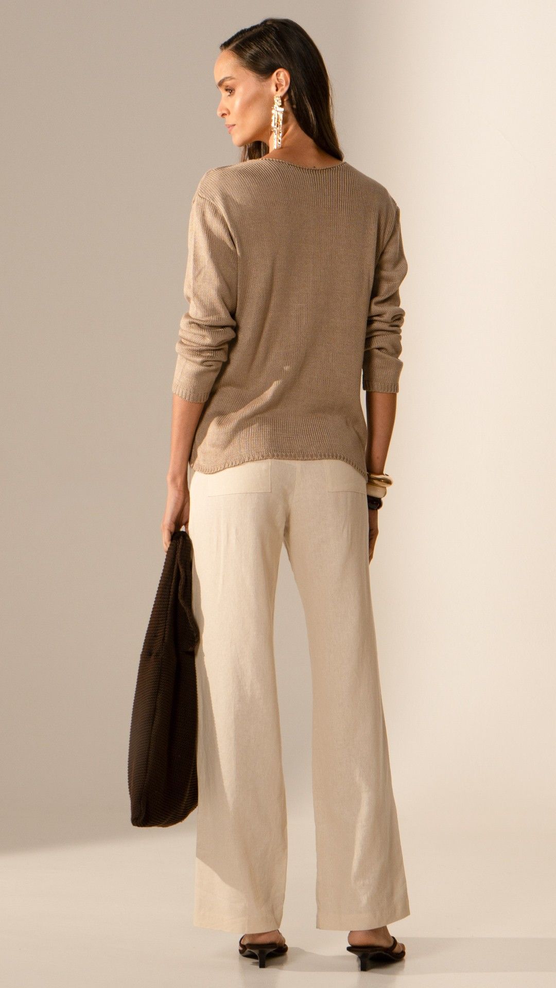 CALÇA VISCOLINHO CONTORNO ABERTURA WIDE LEG