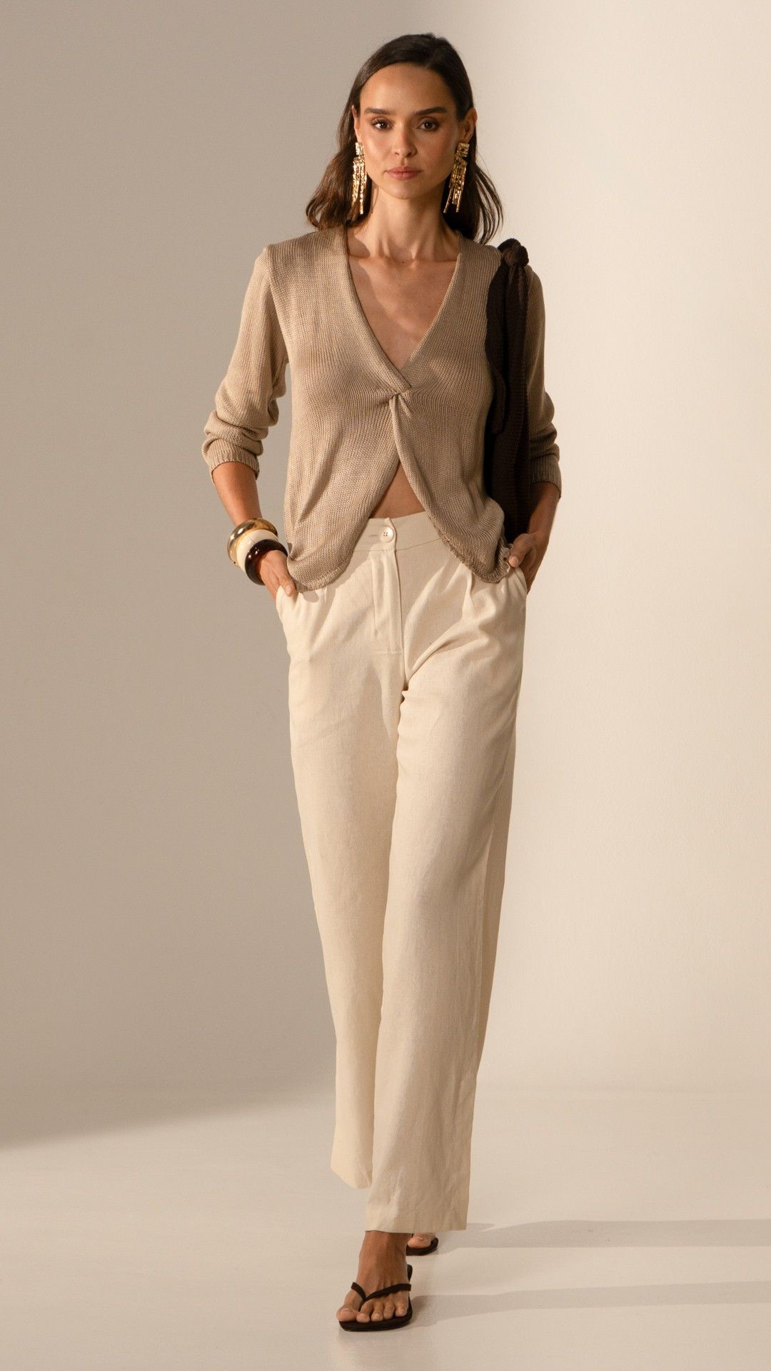 BLUSA TRICOT FANG TRANSPASSADA MANGA L.