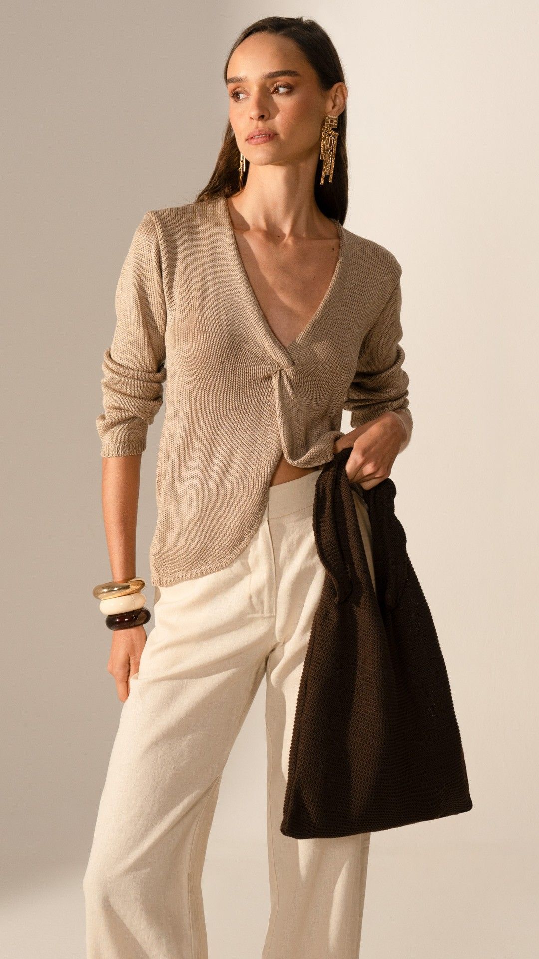 BLUSA TRICOT FANG TRANSPASSADA MANGA L.